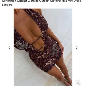 Outcast Clothing Leopard Print Mini Dress
